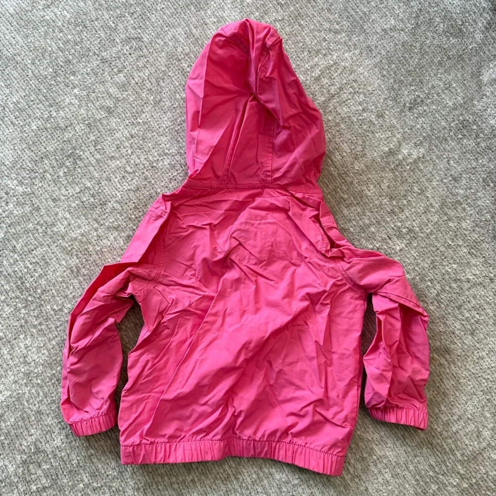 Old Navy Pink Hooded Windbreaker Jacket Girls 4T Water Resistant‎
